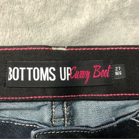 Warehouse One Bottoms up Curvy Boot Dark Wash Denim Jeans - Picture 5 of 10
